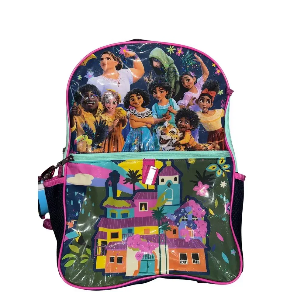 Disney Encanto Girl School Backpack Lunch box Book Bag Set Kid Gift Toy Madrigal